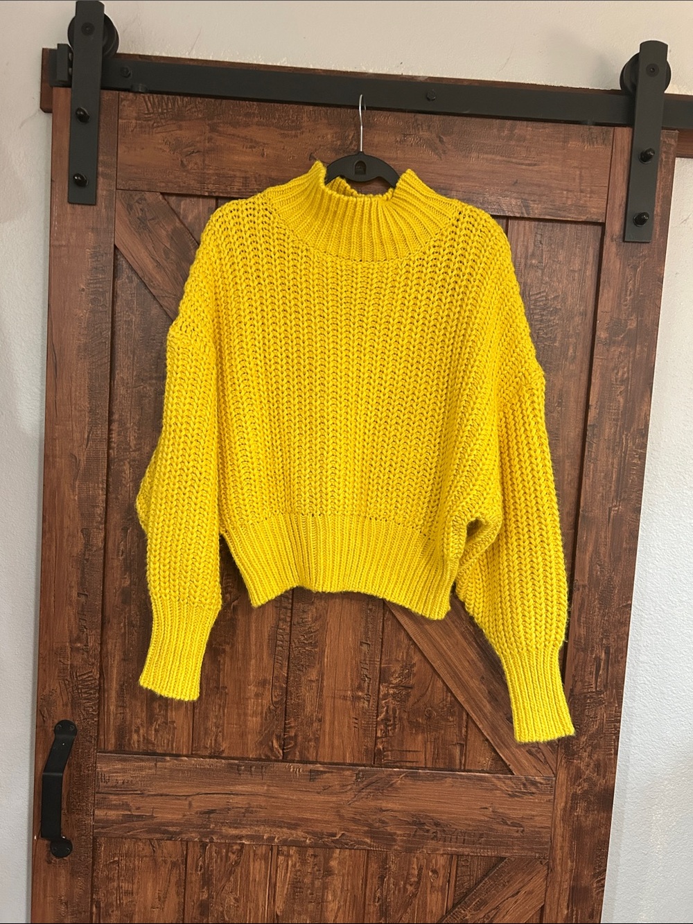 H&M Bright Yellow Chunky Turtleneck Sweater